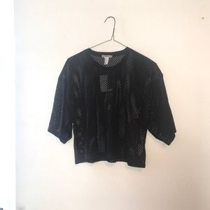 Black mesh t-shirt NWT
